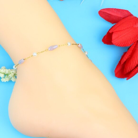 Elegant Handmade Anklet – Perfect for Women & Girls | Ideal Gift Option, DYC1433 - Picture 3 of 8